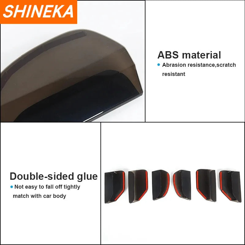 SHINEKA ABS Car Rear Tail Light Lamp Decoration Cover Trim Stickers for Ford Mustang 2015 2016 2017 Taillight Cover Accessories