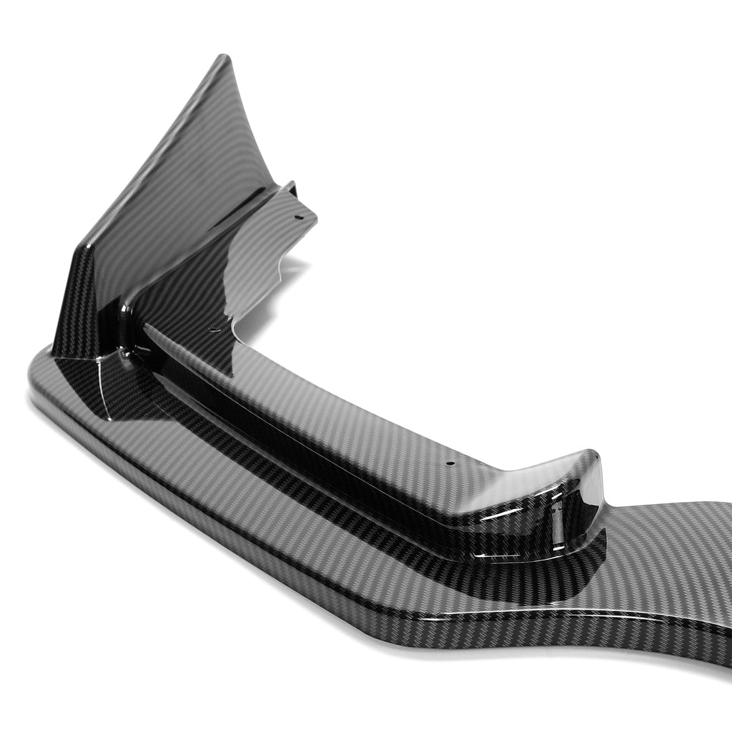 For 14-17 Infiniti Q50 Sport 4DR Carbon Fiber Style 3PC Front Bumper Lip Spoiler