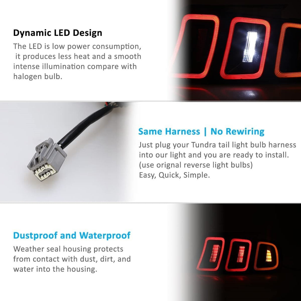 LED Taillight for 2010-2014 Ford Mustang Sequential Turn Signal Light Clear Lens