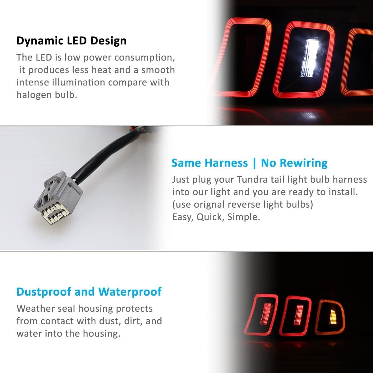 LED Taillight for 2010-2014 Ford Mustang Sequential Turn Signal Light Clear Lens