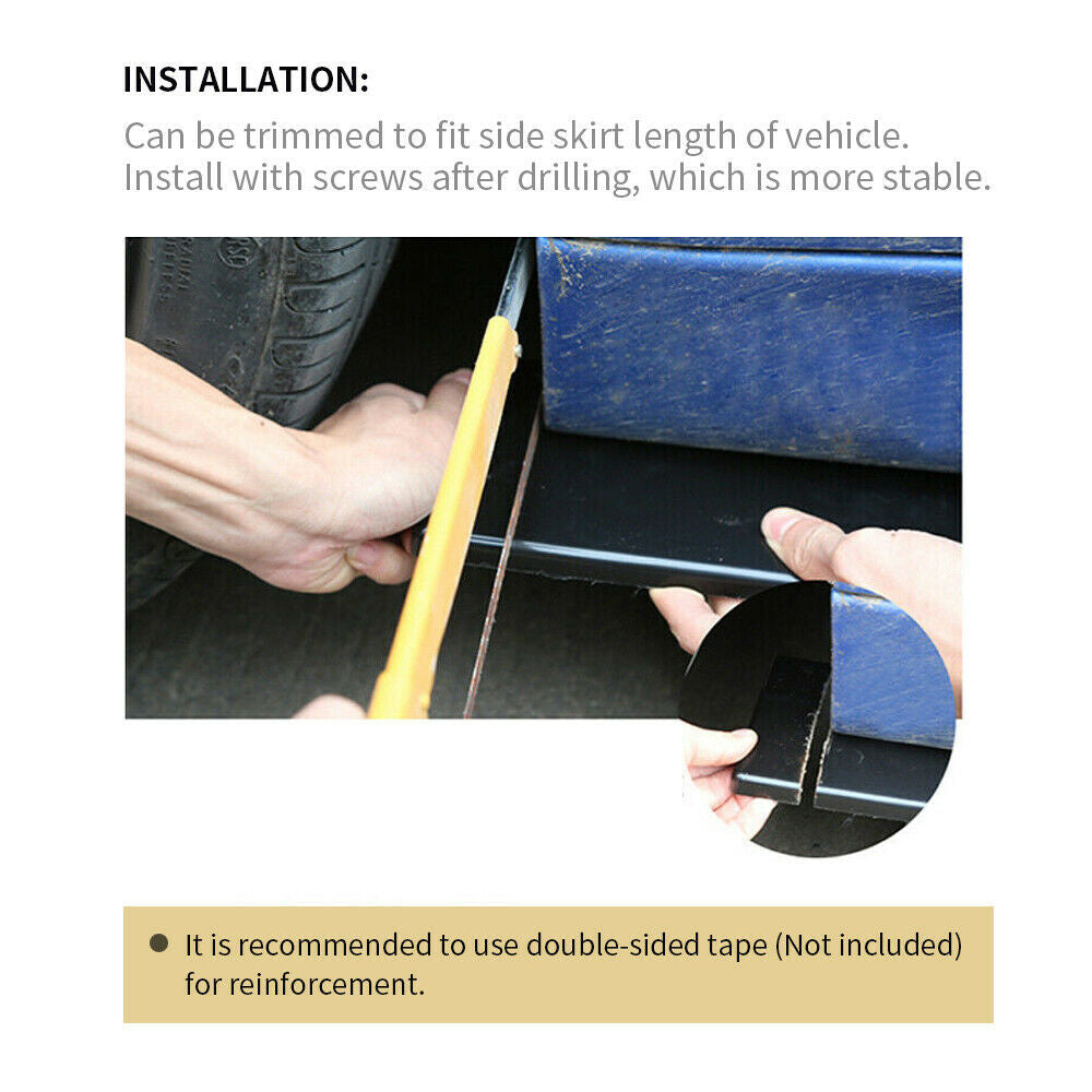 For Infiniti G37 Sedan Coupe Carbon Fiber Side Skirt Extension Splitter Spoiler