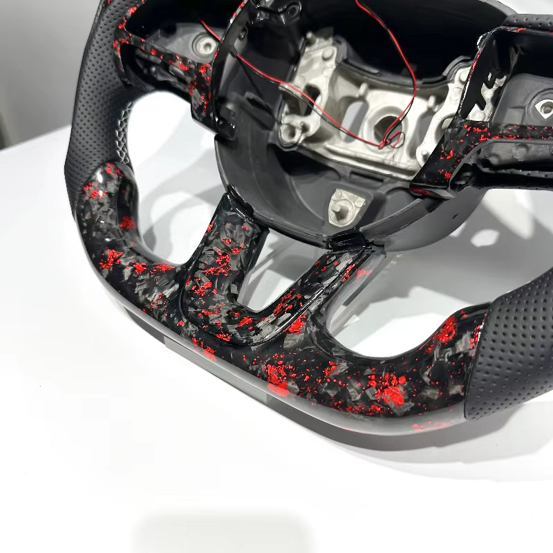 LED Carbon Fiber Sports Steering Wheel for Dodge Charger Challenger Grand Cherokee SRT a High-Quality Custom Steering Wheel
