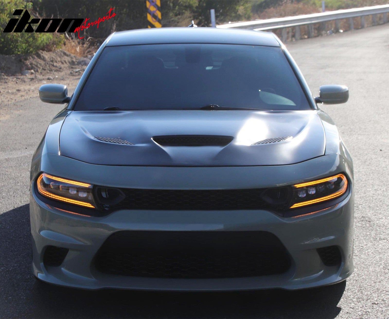 SRT Hellcat Style Aluminum Hood Scoopvent Fits 2015-2023 Dodge Charger
