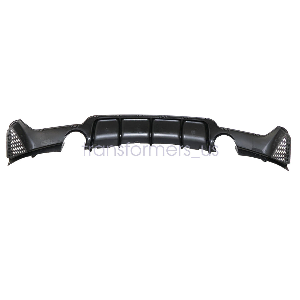 For 14-20 BMW F32 F33 F36 4Series M Sport Rear Diffuser Dual Exhaust Carbon Look