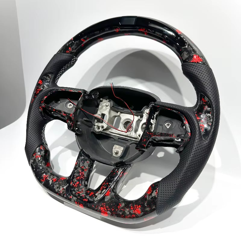 LED Carbon Fiber Sports Steering Wheel for Dodge Charger Challenger Grand Cherokee SRT a High-Quality Custom Steering Wheel