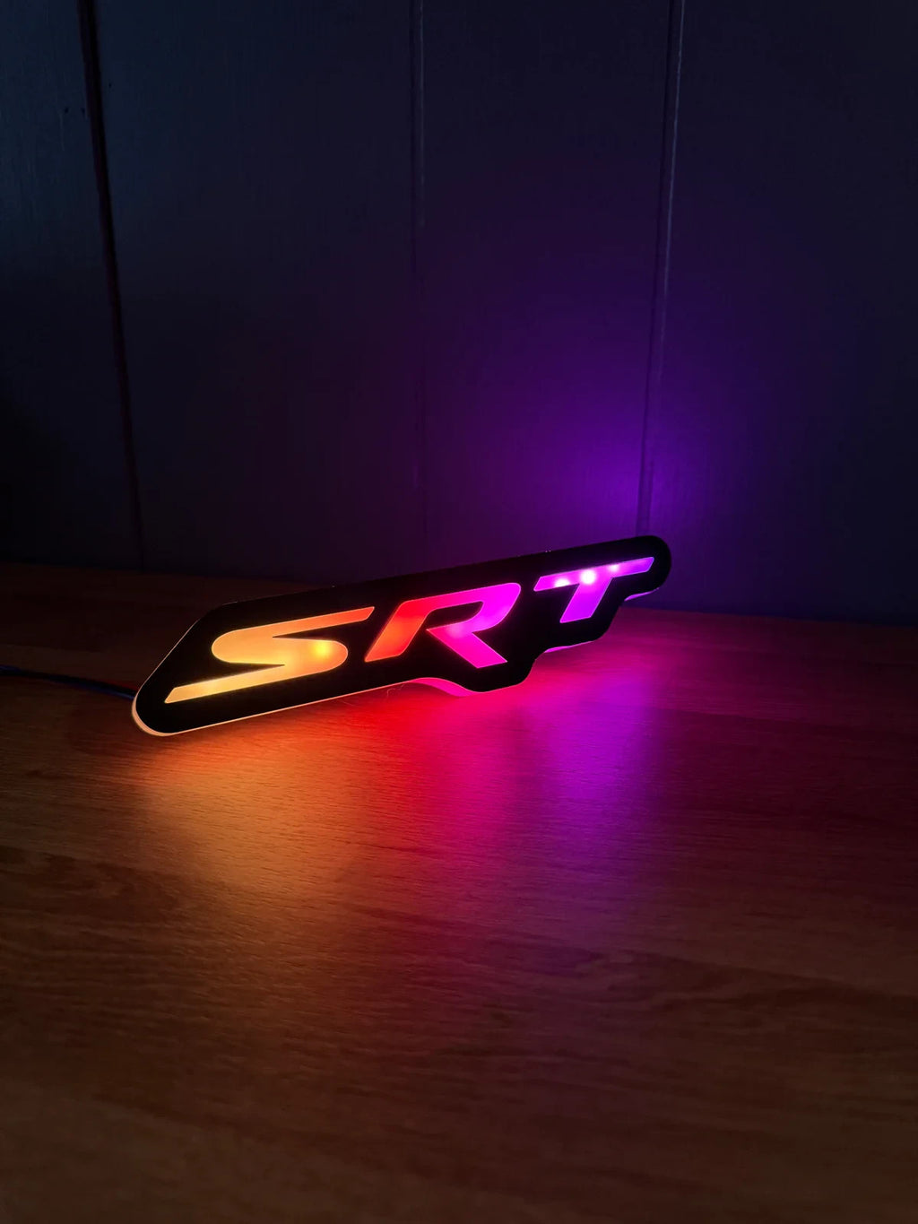 Dodge SRT Grille Badge RGB LED Emblem Bluetooth Color Chasing Challenger Charger