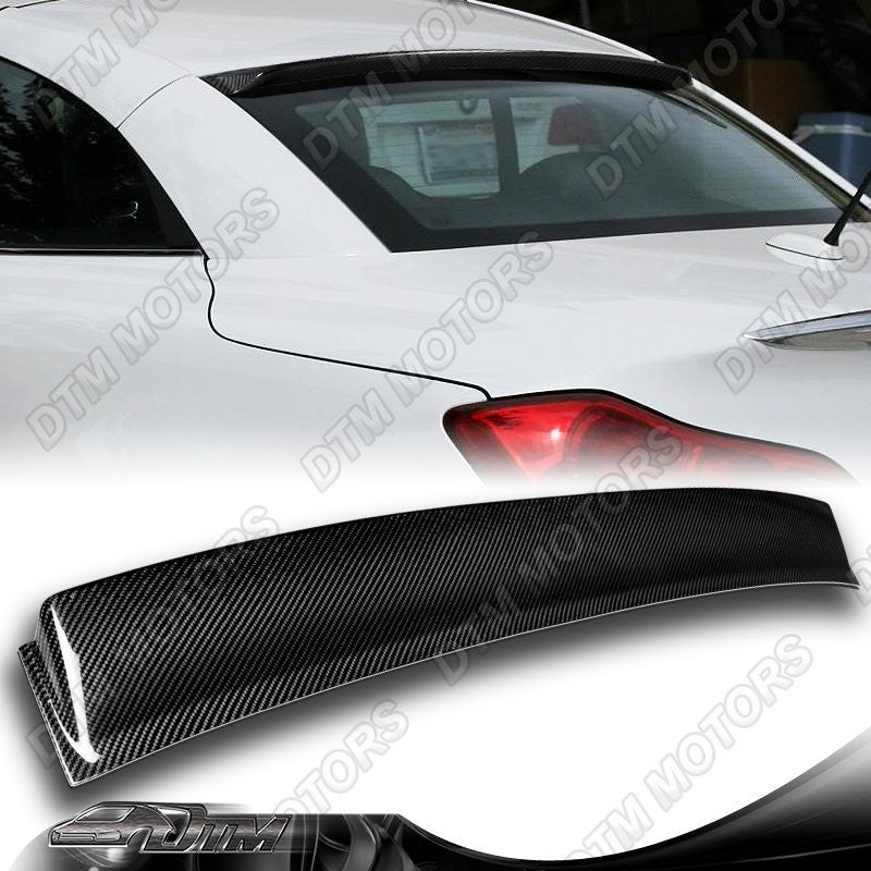 For 08-13 Infiniti G37 Coupe Real Carbon Fiber Rear Roof Window Spoiler Wing