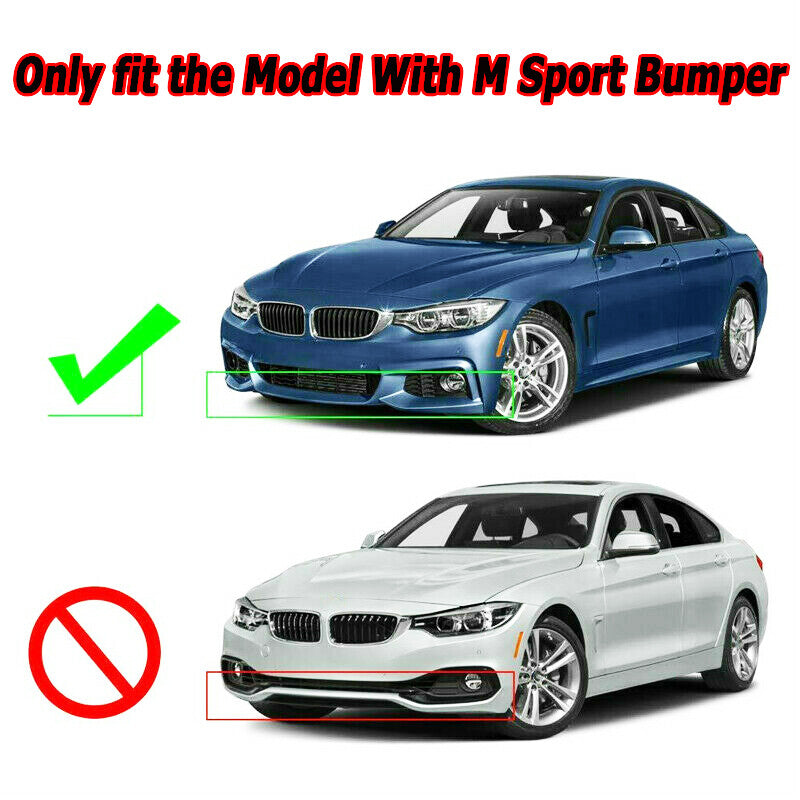Front Bumper Lip for 14-20 BMW F32 F33 F36 M Sport Splitter Carbon Fiber Style