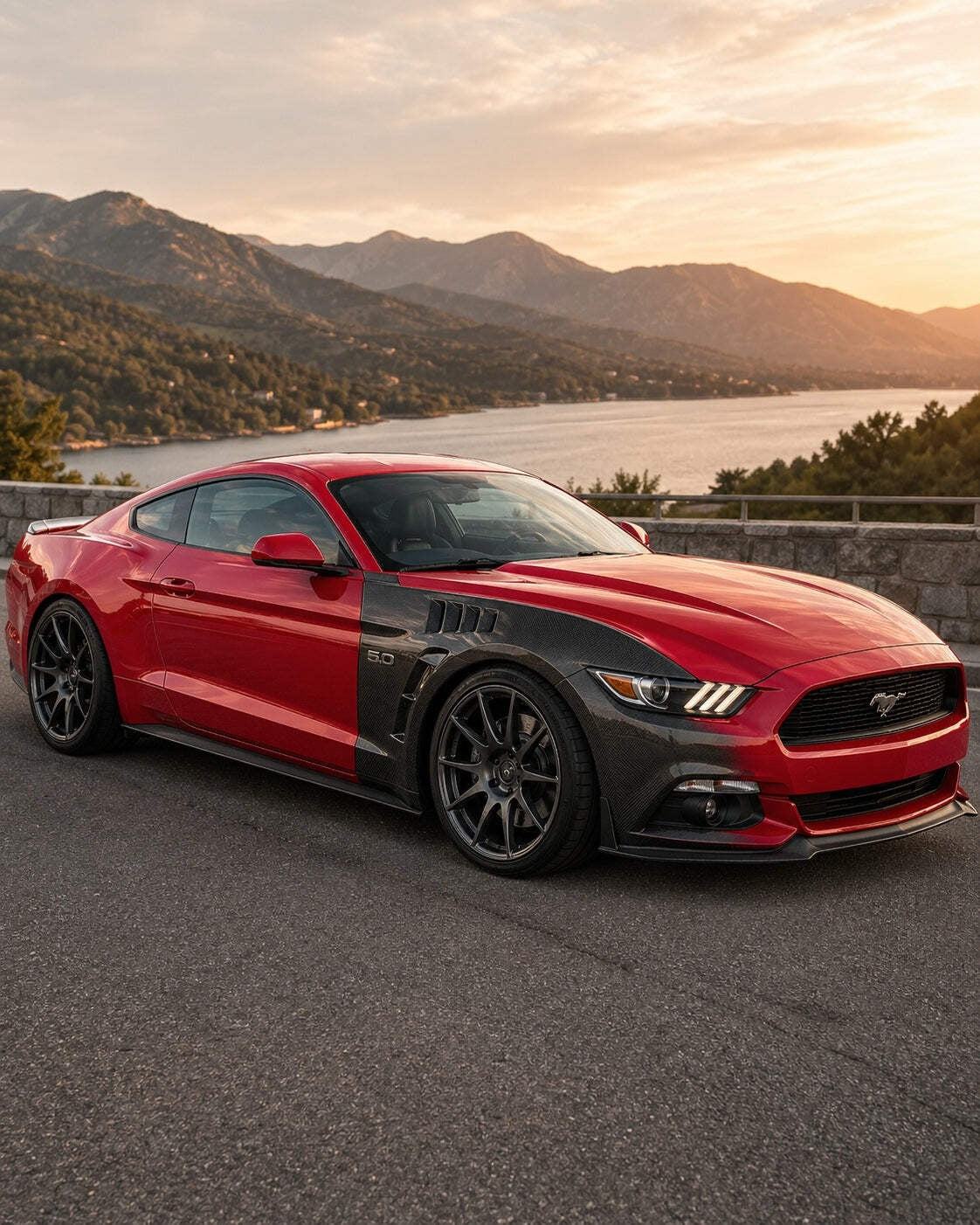 2018-2023 Ford Mustang S550 Vented Carbon Fiber Fenders