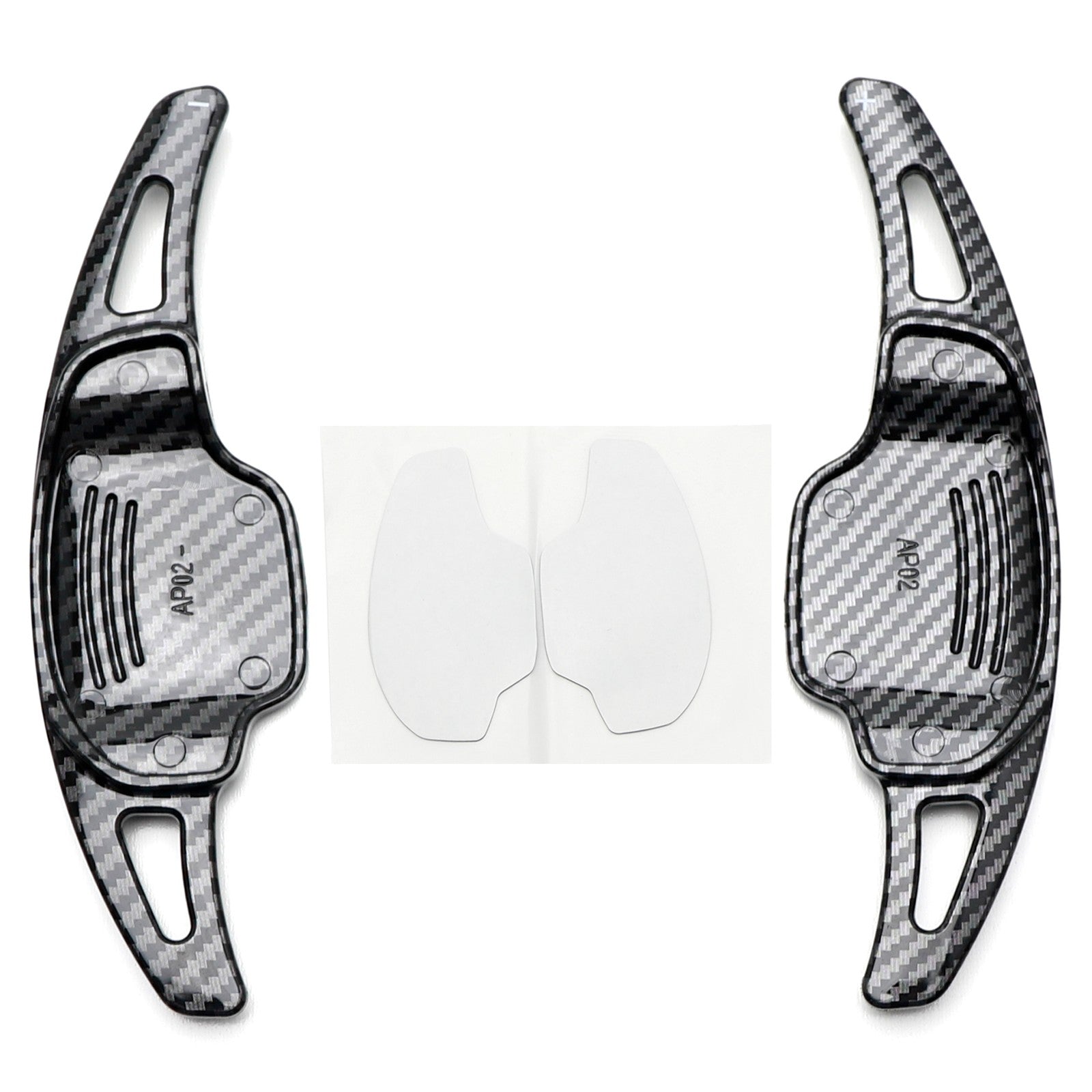 Twill-Weave "Carbon" Pattern Larger Steering Wheel Paddle Shift for Chevy Camaro