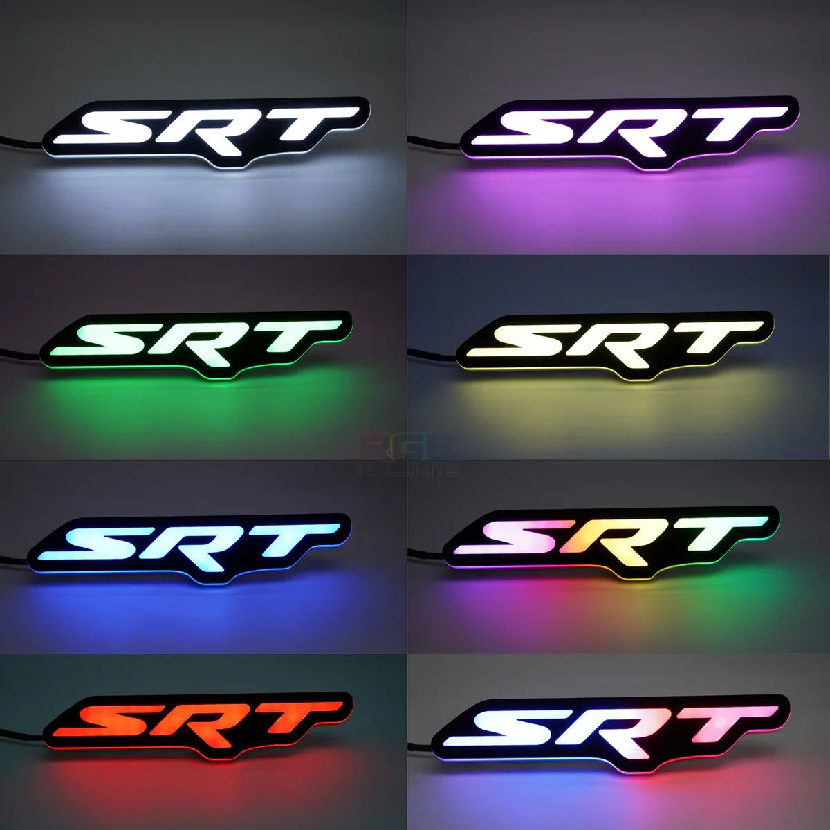 Dodge SRT Grille Badge RGB LED Emblem Bluetooth Color Chasing Challenger Charger