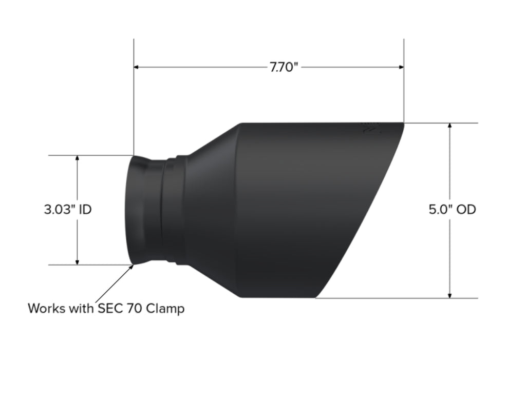 MBRP 5" Black Tips for 2015-2024 Dodge Durango Charger 5.7L 6.4L 6.2L T5197BLK
