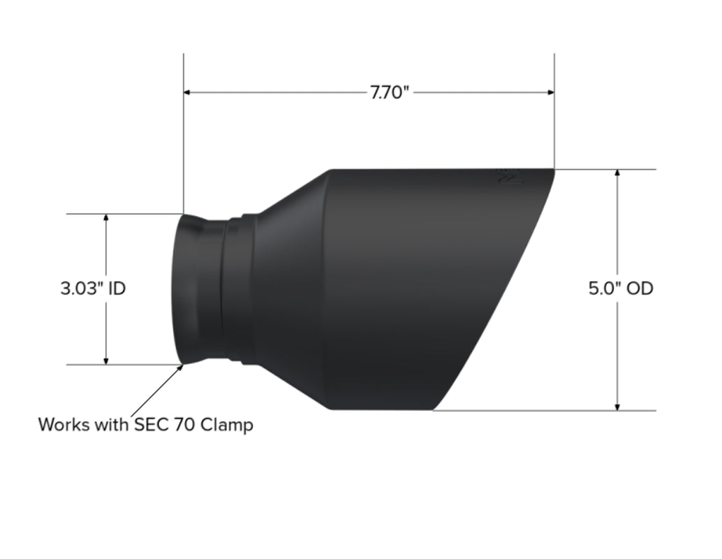 MBRP 5" Black Tips for 2015-2024 Dodge Durango Charger 5.7L 6.4L 6.2L T5197BLK