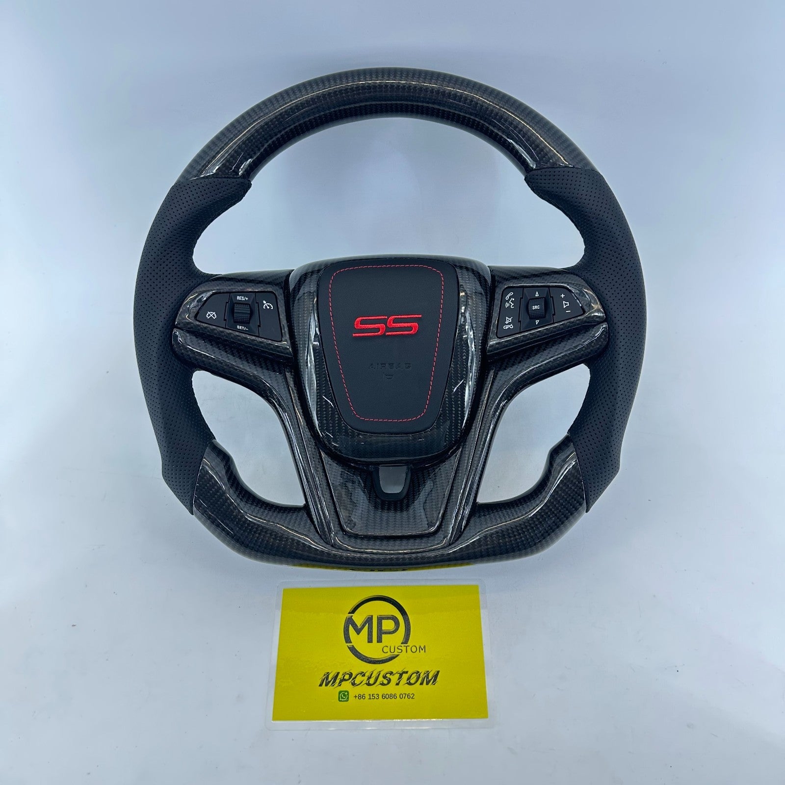 Real Carbon Fiber Steering Wheel for Chevrolet Camaro SS 2010-2015 with Cover