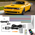 10 in 1 LED Neon Interior Strip Light Ambient Lights Kits for Dodge Challenger