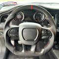 Real Carbon Fiber Sport Steering Wheel Fit 2015-2022 Chrysler 300 300C Red Line