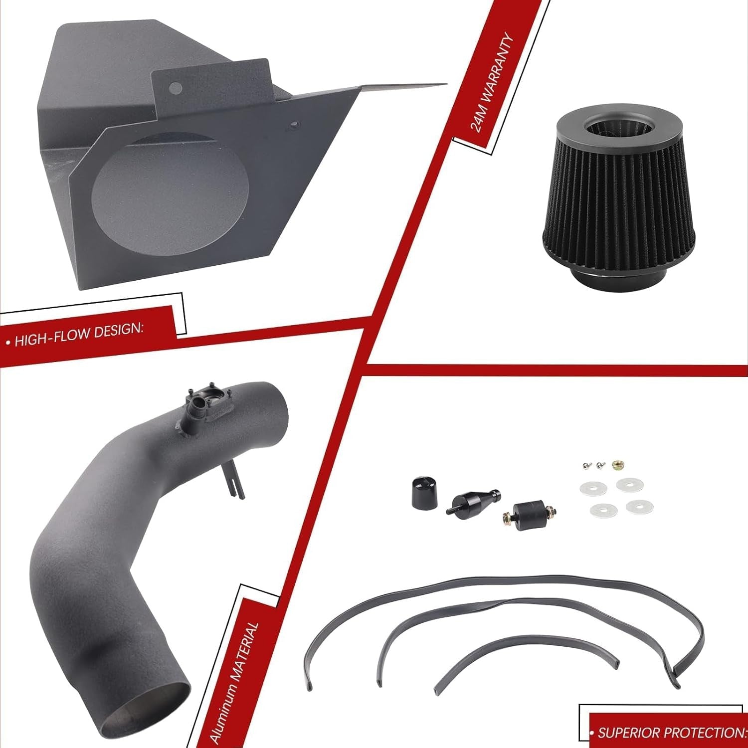 For BMW 12-15 335I/14-16 435I M235I /16 M2 N55 3.0L Turbo Cold Air Intake System