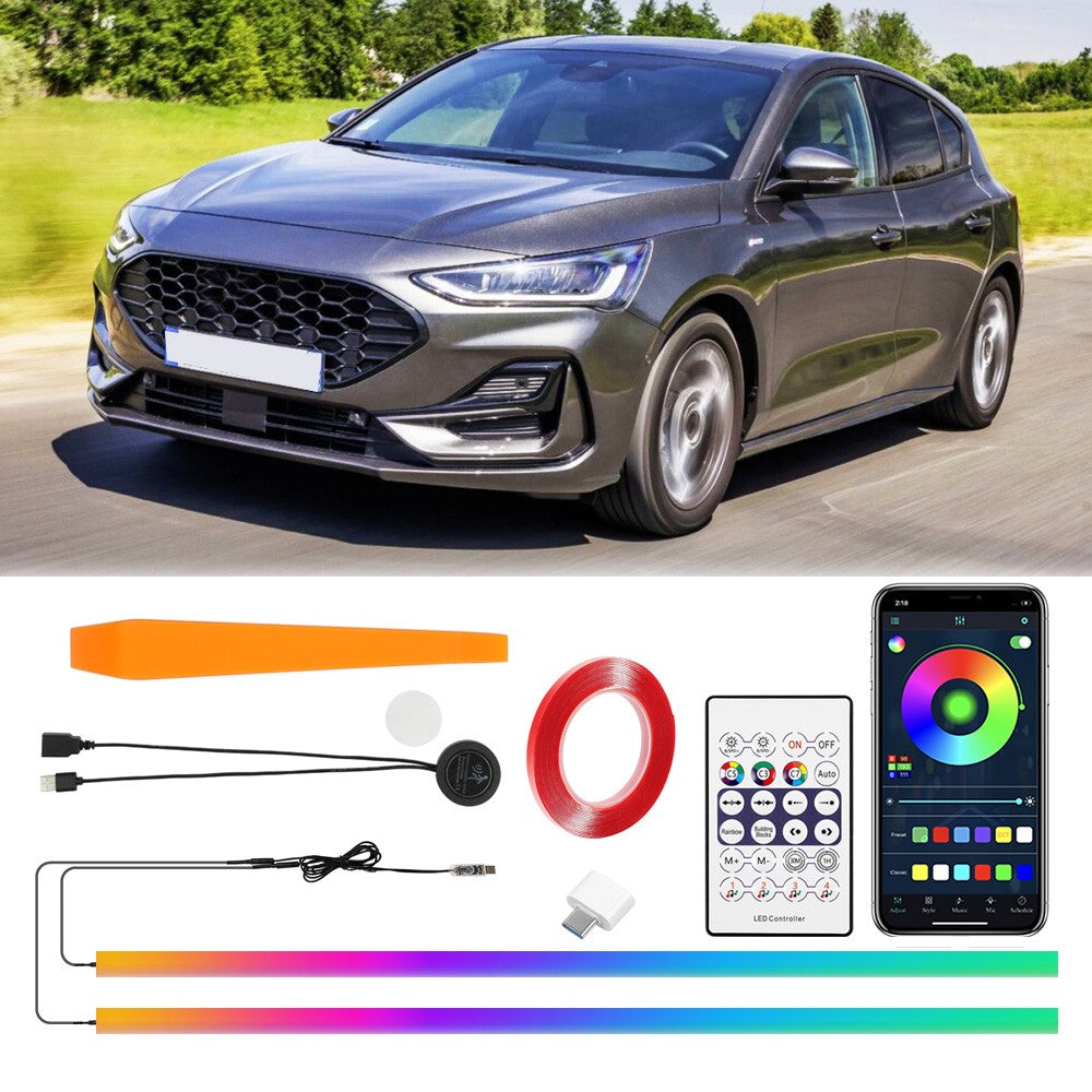 10 in 1/ 2 in 1 LED Neon Interior Strip Light RGB Ambient Light for Toyota Camry
