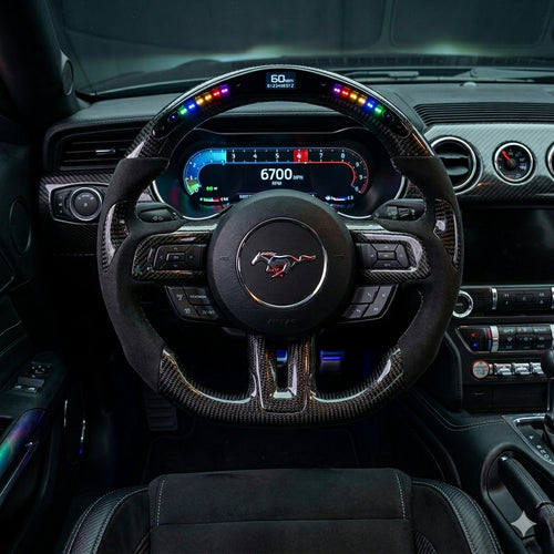 2018-2023 Ford Mustang S550 LED Carbon Fiber Steering Wheel