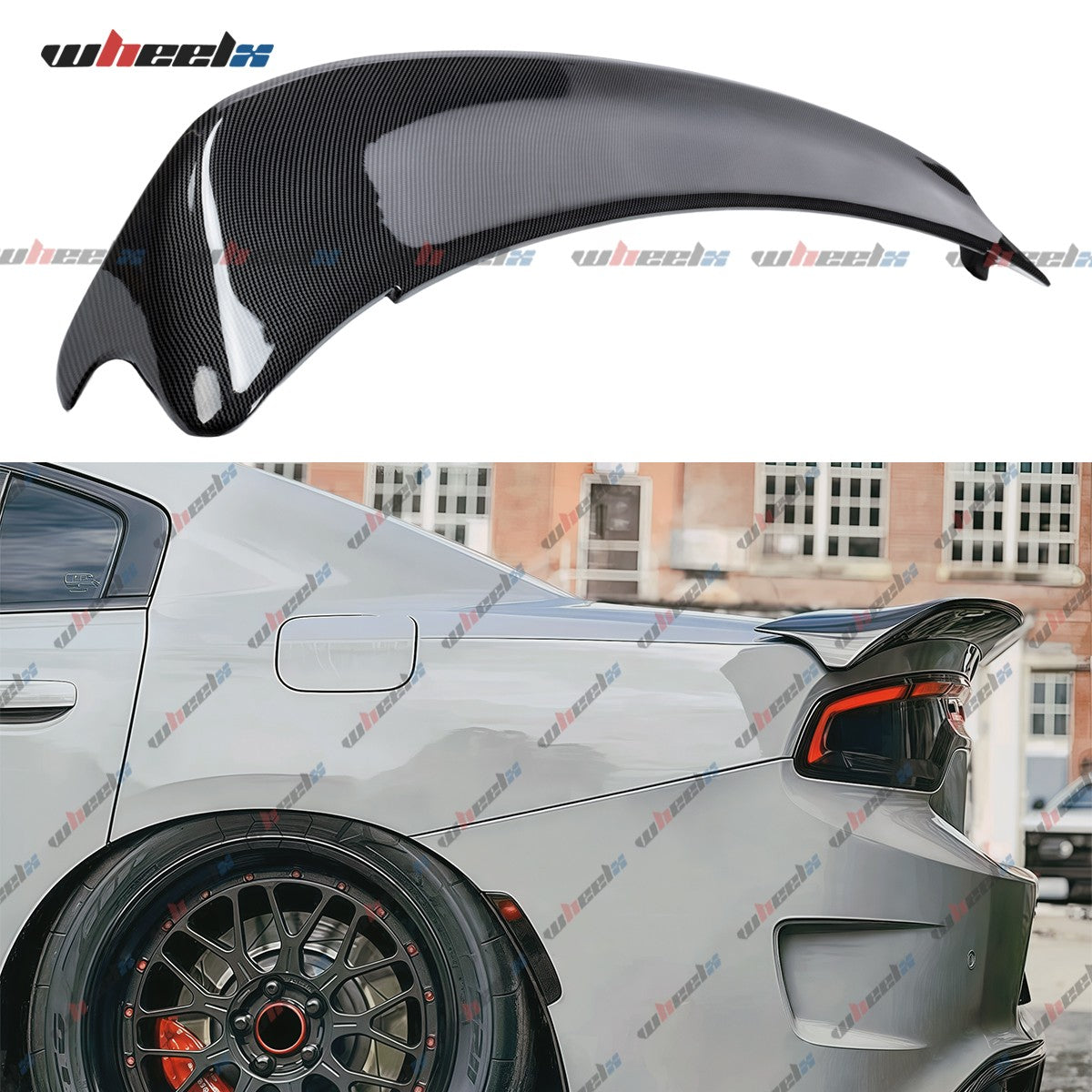 FOR 15-23 DODGE CHARGER REDEYE STYLE HIGHKICK TRUNK SPOILER WING CARBON FIBER