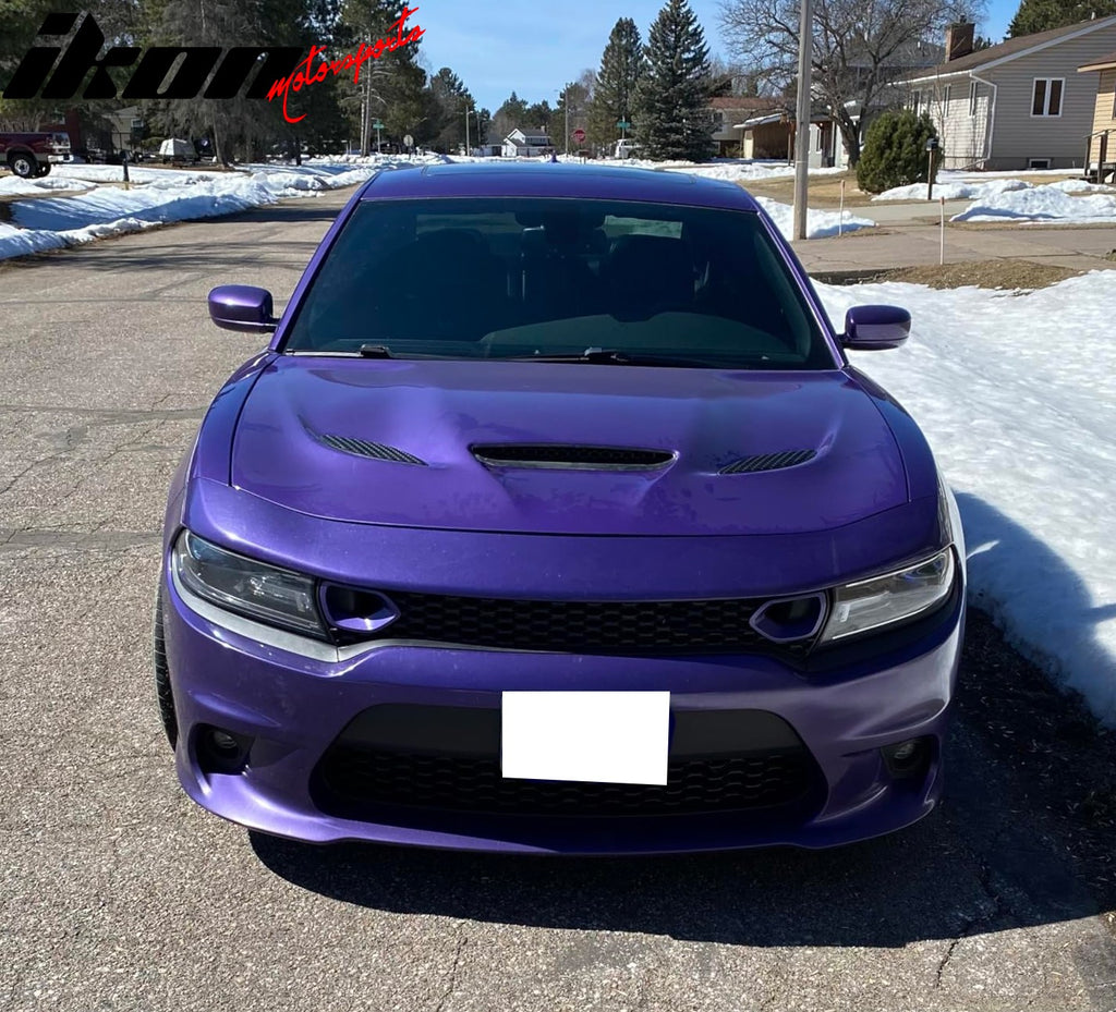 SRT Hellcat Style Aluminum Hood Scoopvent Fits 2015-2023 Dodge Charger