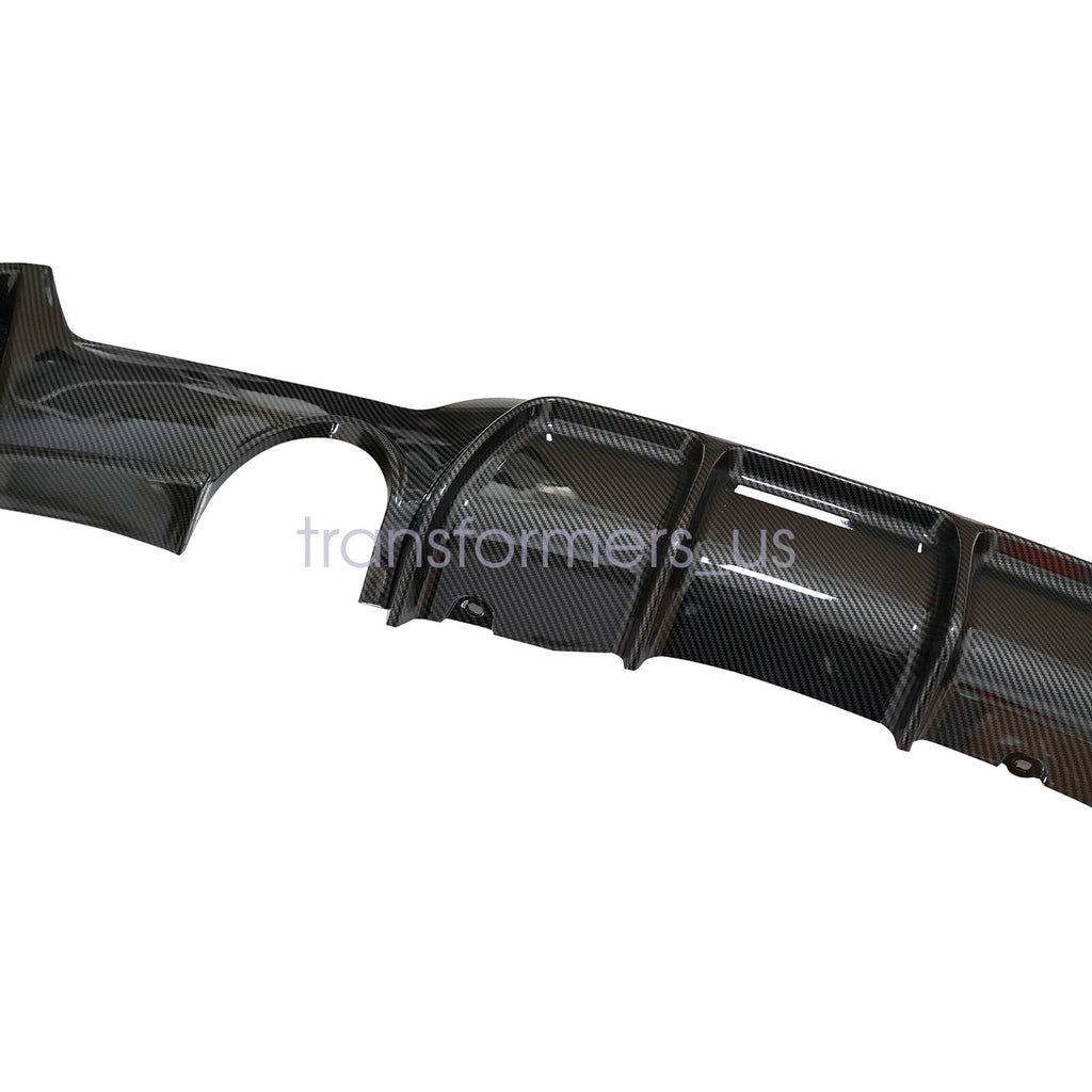 For 14-20 BMW F32 F33 F36 4Series M Sport Rear Diffuser Dual Exhaust Carbon Look