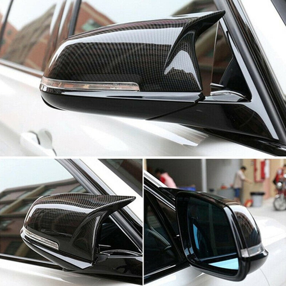 Carbon Fiber Kidney Grill +Side Mirror Cover Cap for 12-18 BMW F30 F31 328I 335I