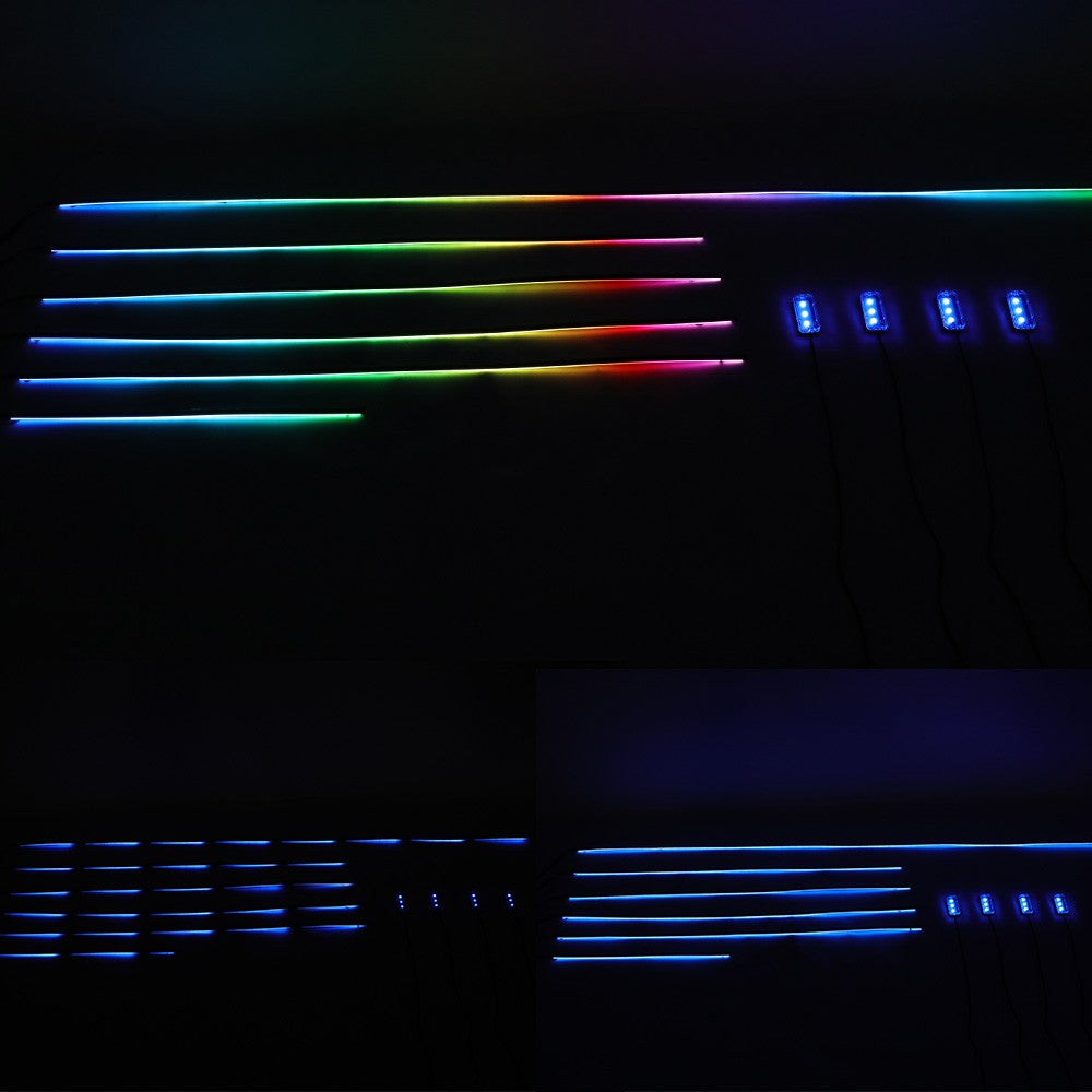 2/10 in 1 LED RGB Acrylic Interior Strip Ambient Lights Kit for Ford Mustang