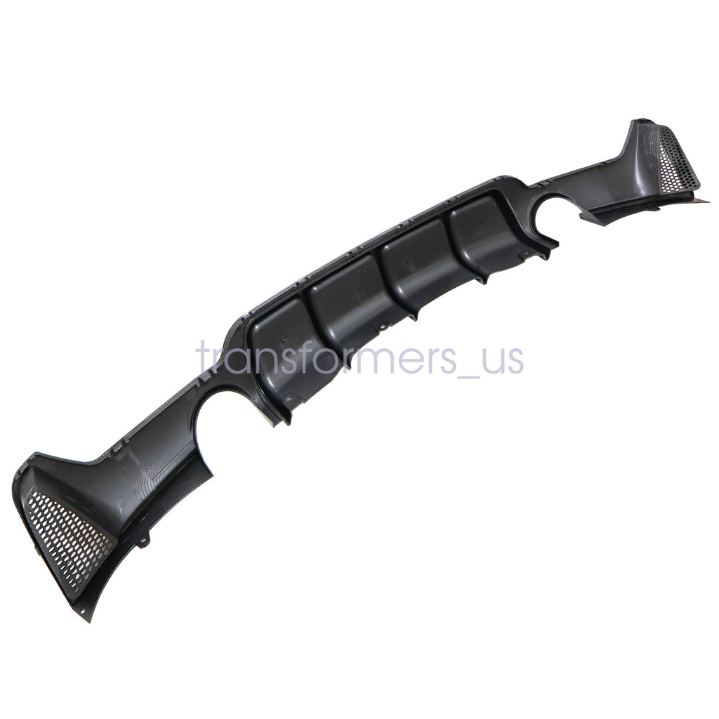 For 14-20 BMW F32 F33 F36 4Series M Sport Rear Diffuser Dual Exhaust Carbon Look