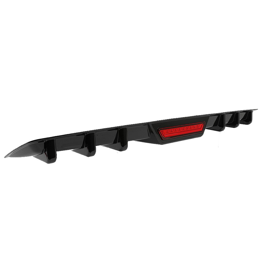 Rear Bumper Diffuser W/ LED Tail Brake Light Glossy for Infiniti G35 G37 Coupe