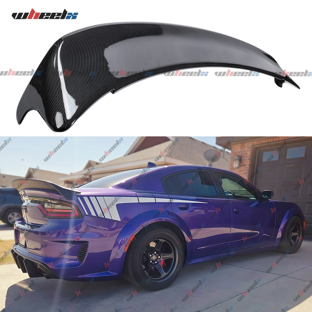 FOR 15-23 DODGE CHARGER REDEYE STYLE HIGHKICK TRUNK SPOILER WING CARBON FIBER