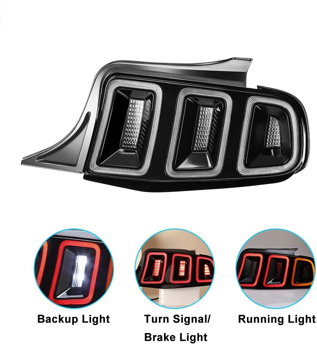 LED Taillight for 2010-2014 Ford Mustang Sequential Turn Signal Light Clear Lens
