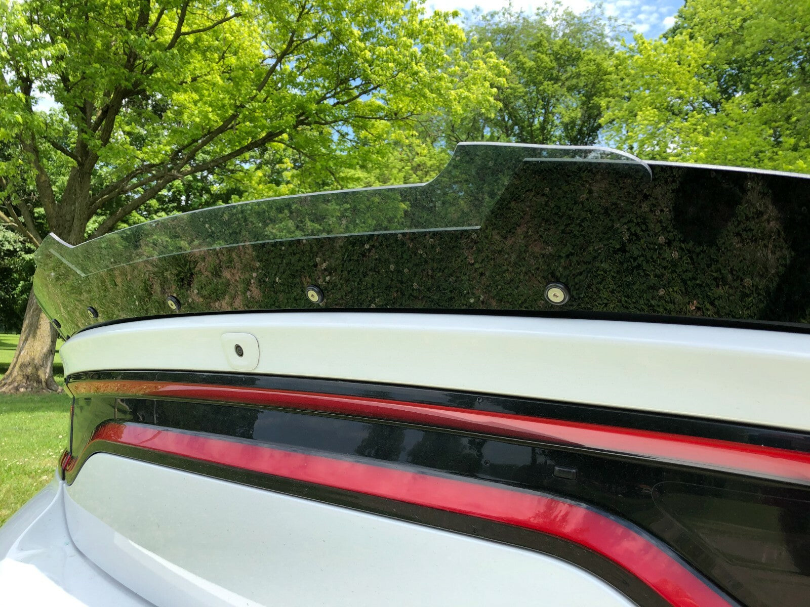 Fit 15-23 Dodge Charger SRT 2 Pcs BK Decklid Spoiler Gurney Flap Wicker Bill