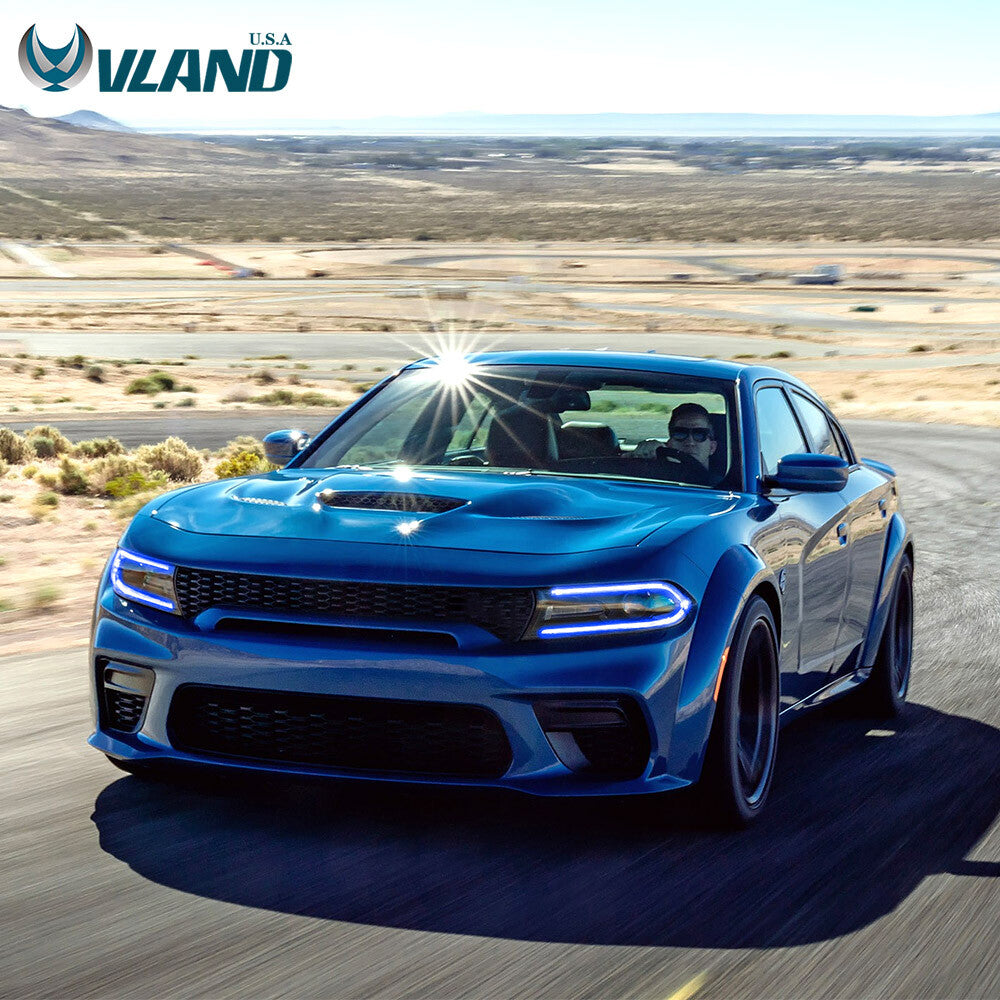 VLAND LED Headlights W/Rgb DRL for 2015-2023 Dodge Charger R/T,SE,SRT,SXT Lamps
