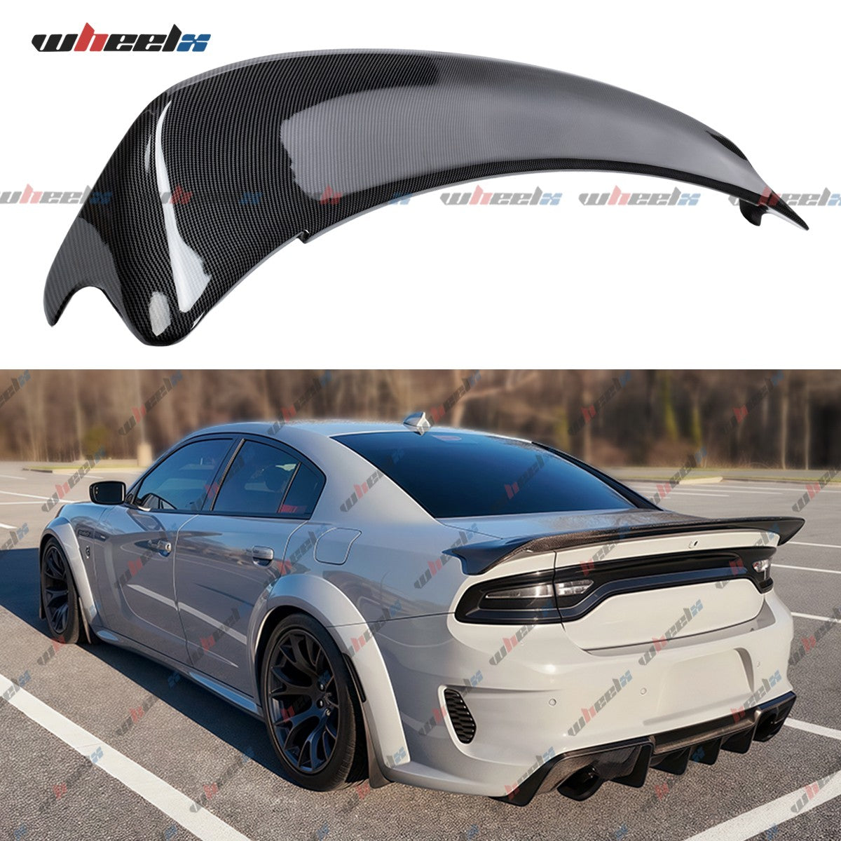 FOR 15-23 DODGE CHARGER REDEYE STYLE HIGHKICK TRUNK SPOILER WING CARBON FIBER
