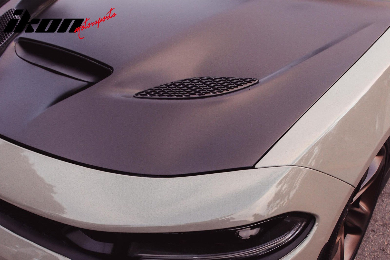 SRT Hellcat Style Aluminum Hood Scoopvent Fits 2015-2023 Dodge Charger