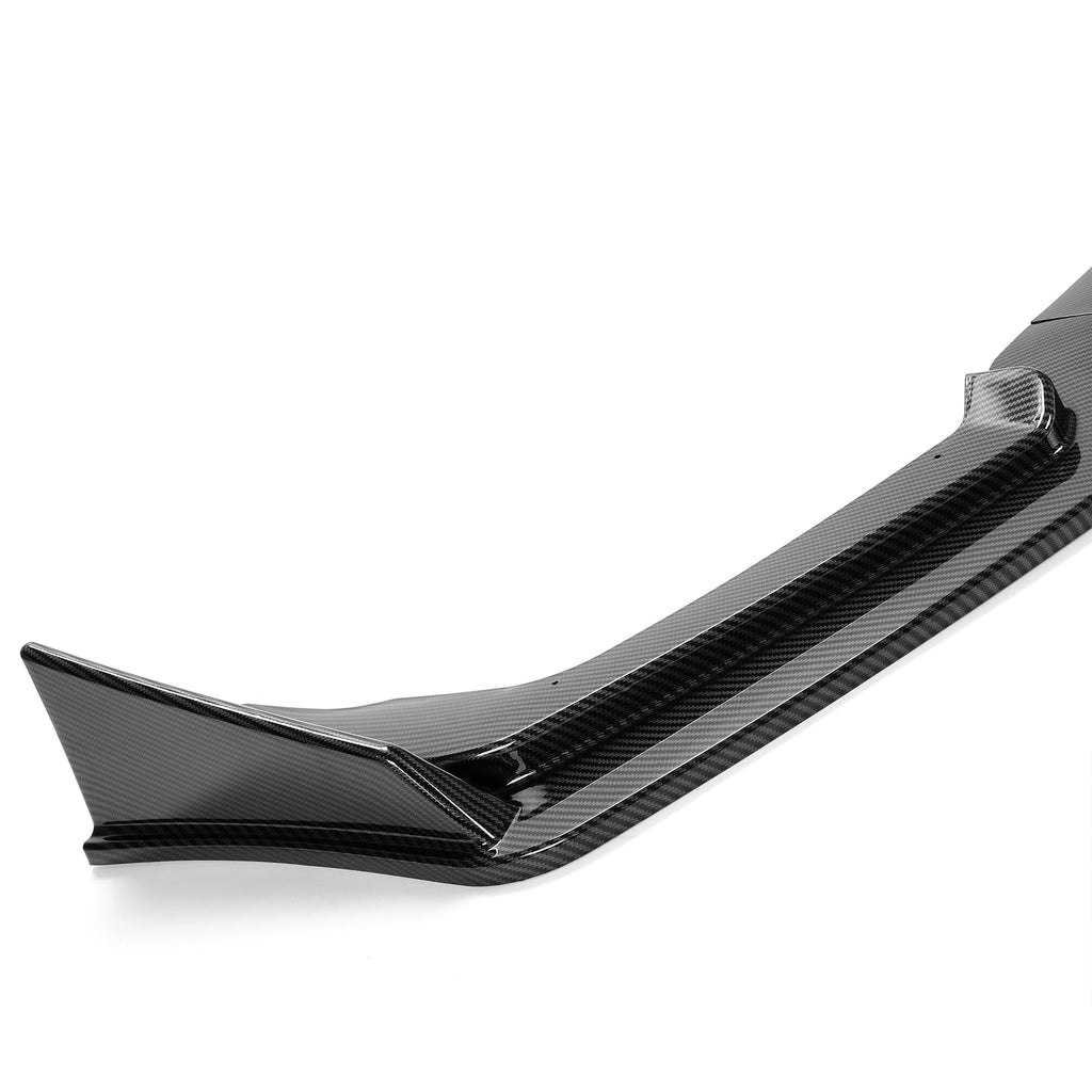 For 14-17 Infiniti Q50 Sport 4DR Carbon Fiber Style 3PC Front Bumper Lip Spoiler