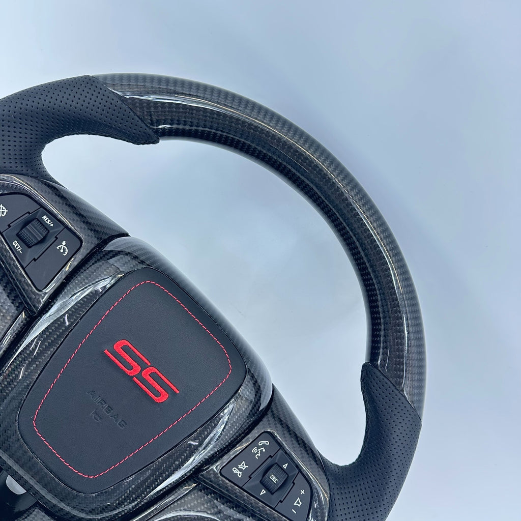 Real Carbon Fiber Steering Wheel for Chevrolet Camaro SS 2010-2015 with Cover