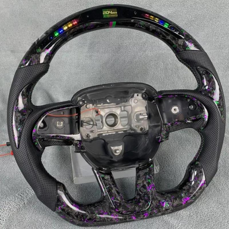 Carbon Fiber Steering Wheel LED Forged for Dodge Challenger/Hel