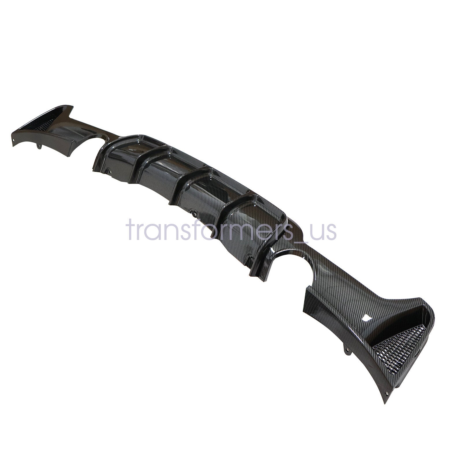 For 14-20 BMW F32 F33 F36 4Series M Sport Rear Diffuser Dual Exhaust Carbon Look