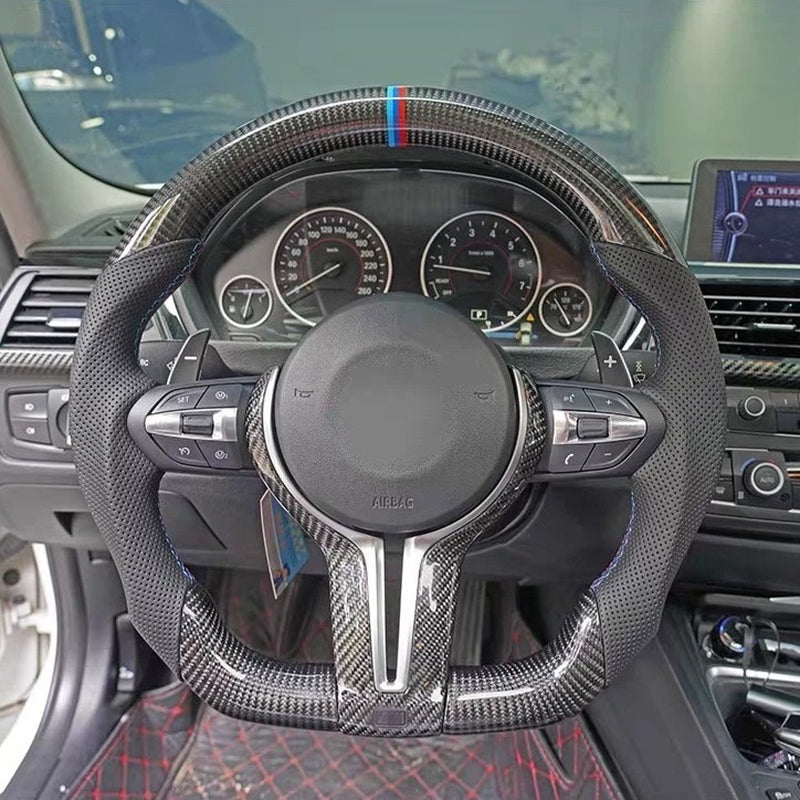 Real Carbon Fiber Steering Wheel NO Heated for BMW F30 F80 M2 M3 M4 F87 F32 X4