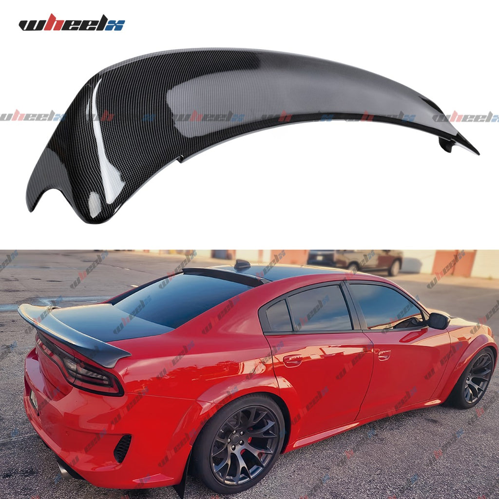 FOR 15-23 DODGE CHARGER REDEYE STYLE HIGHKICK TRUNK SPOILER WING CARBON FIBER