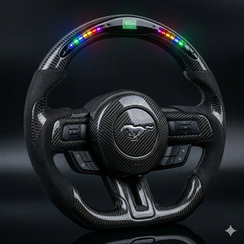 2018-2023 Ford Mustang S550 LED Carbon Fiber Steering Wheel