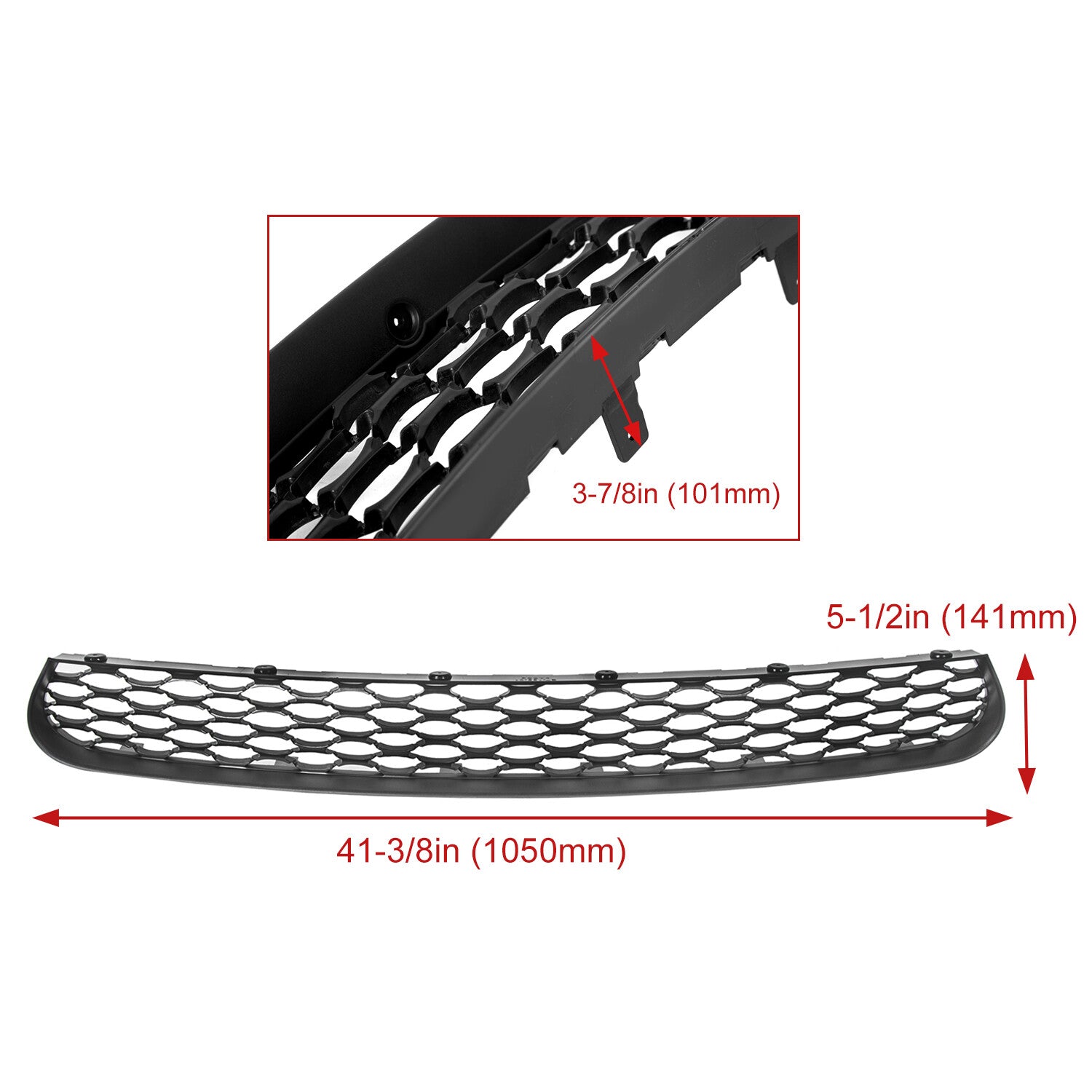 For 2015-23 DODGE CHARGER RT SCAT PACK SRT STYLE Front Upper + Lower Grille Kit