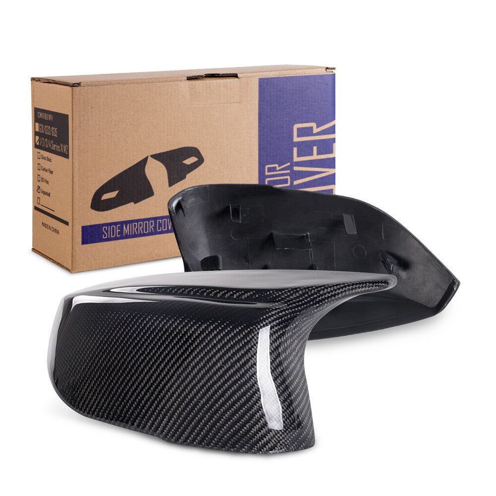 FOR INFINITI Q50 2014-2018 M STYLE REAL CARBON FIBER REAR SIDE MIRROR COVER CAP