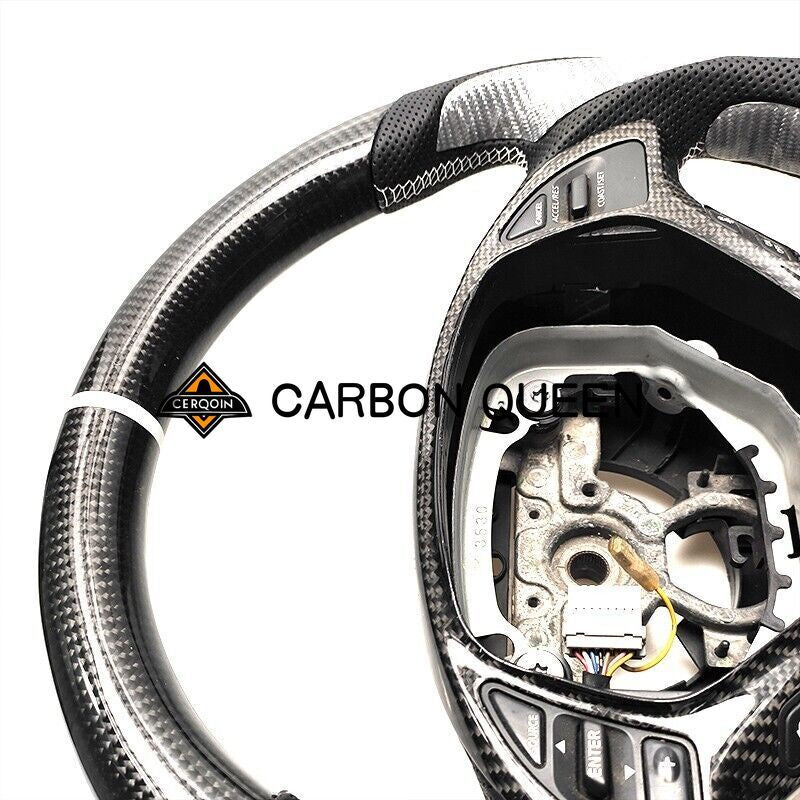 CARBON FIBER Steering Wheel for INFINITI G37/G25/G37X +BUTTONS+COVER