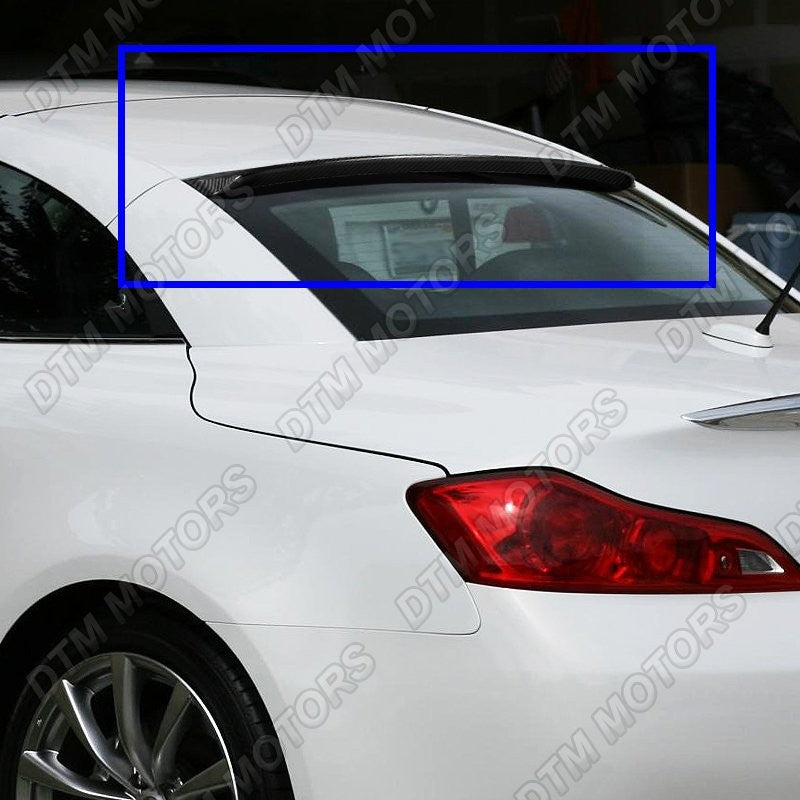 For 08-13 Infiniti G37 Coupe Real Carbon Fiber Rear Roof Window Spoiler Wing