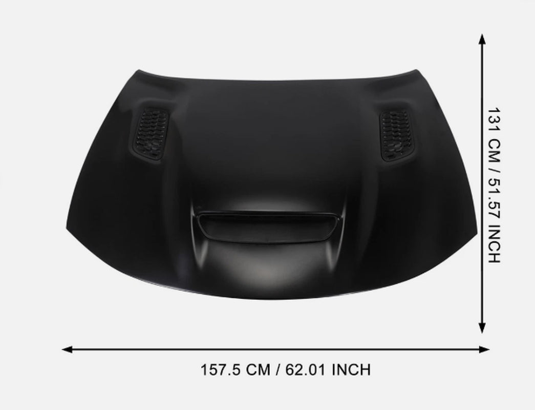 For 2015-2022 Dodge Charger Redeye Look ALUMINUM Hood Functional 3 Vented Bezels