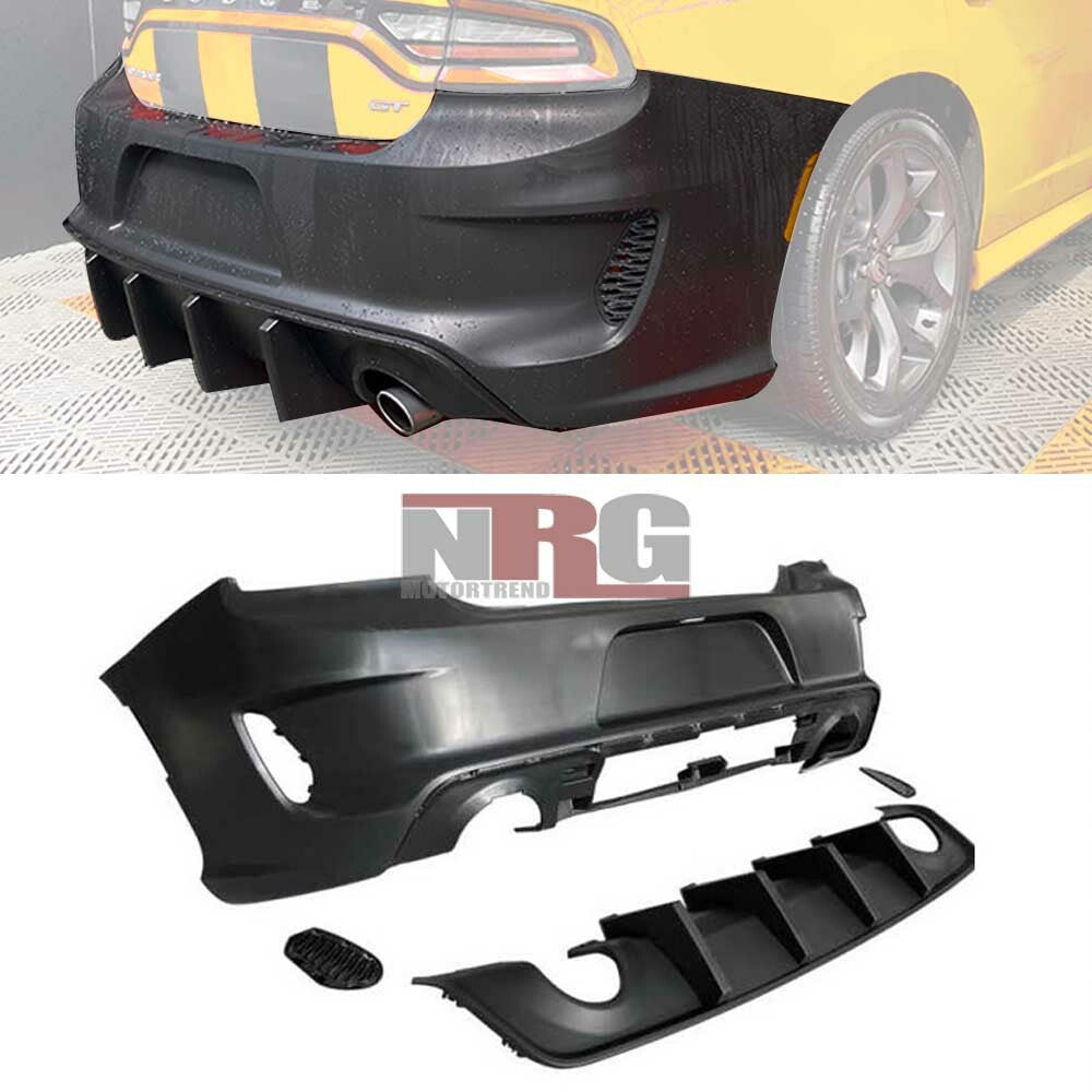 For 2015-2023 Dodge Charger 21+SRT Style Front Bumper + Rear Bumper Body Kit