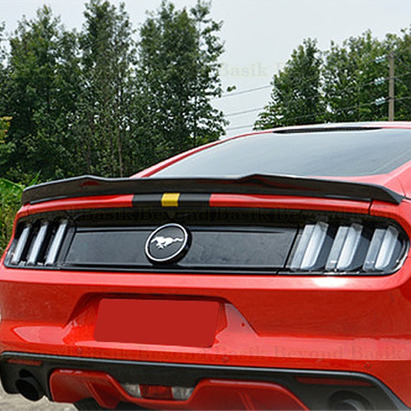 GLOSS BLACK V-Style Rear Trunk Spoiler Wing for 2015-2021 2022 2023 Ford Mustang